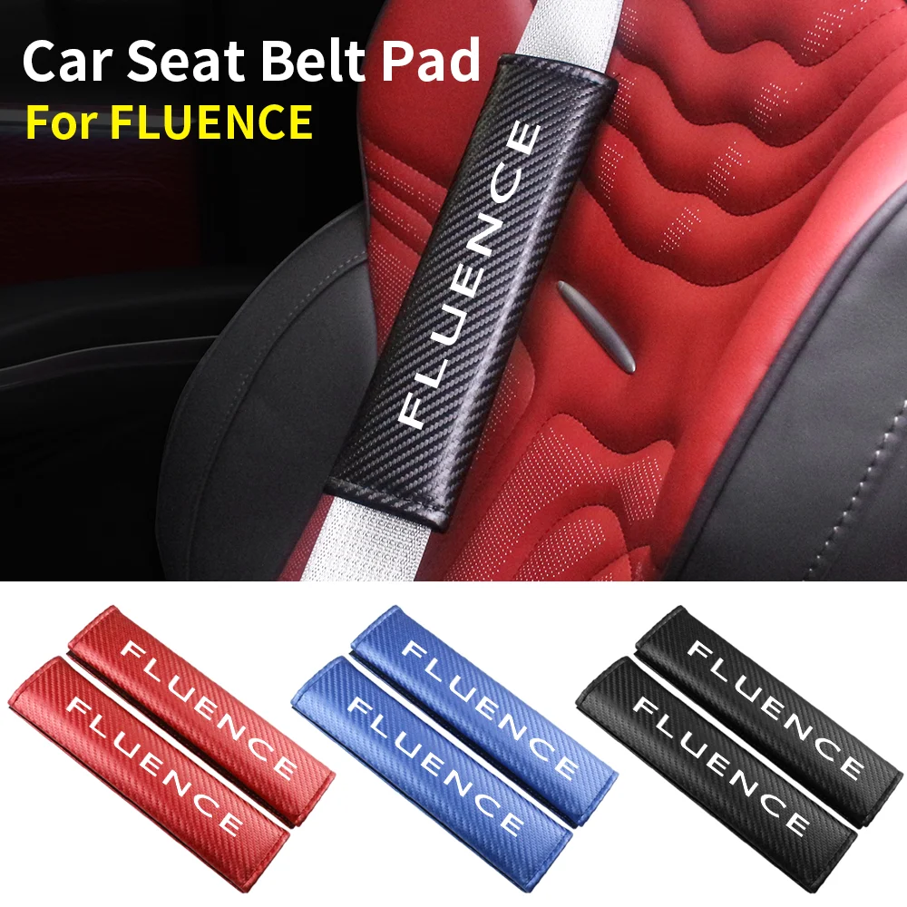 

Car Seatbelt Shoulder Protector Cover Carbon Fiber Safety Belt Shoulder Cover Padding Pad For Renault FLUENCE Auto Accessories