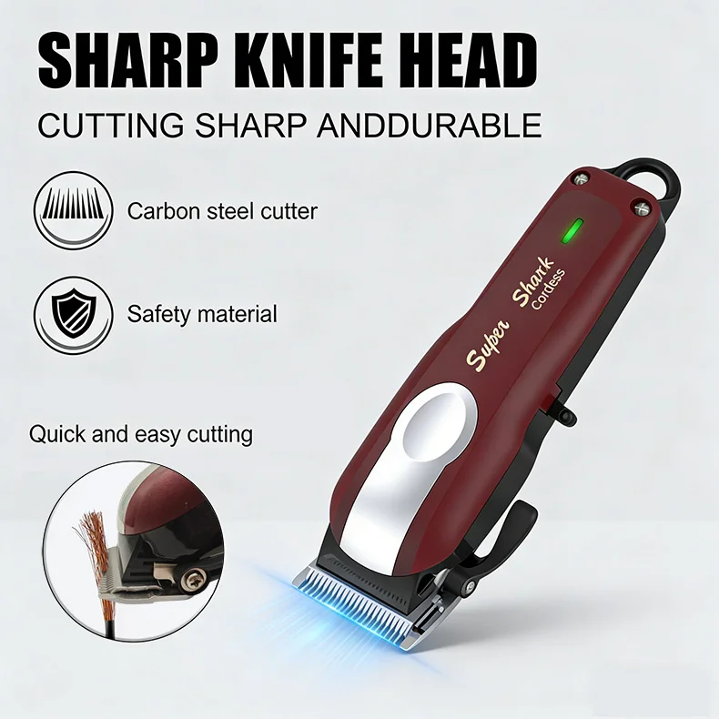 USB-Aufladbarer Professioneller Haarschneider für Männer mit LED-Anzeige, Kabelloser Trimmer, Haarpflege-Set für Zuhause, Ideales Geschenk für Männer – Detail 10