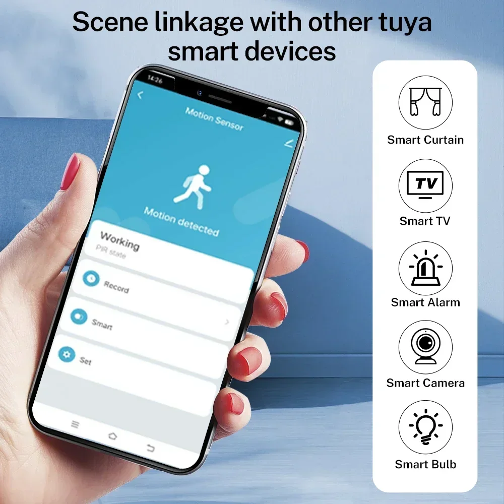 Zigbee Tuya Motion Sensor PIR Smart Human Body Home Burglar Sensor APP Remote Control Smart Life for Smart Home Work with Alexa