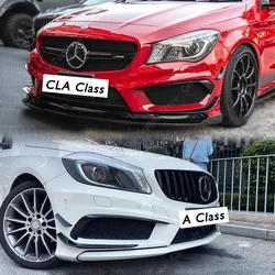 6PCS Front Bumper Lower Grille Vent Spoiler For Mercedes Benz A W176 CLA C117 A45 AMG Pre-facelift 2013-2015 Canards Body Kit