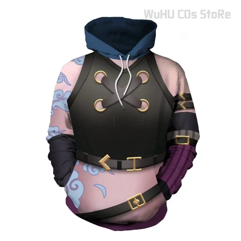 x;3,c'5\b/Cosplay Vi Caitlyn Arcane LoL Hoodie 3D Printed Hooded Hoodies Sweatshirt Men Women 3D Legends Jinx C5'g,7\j'8/ view 5