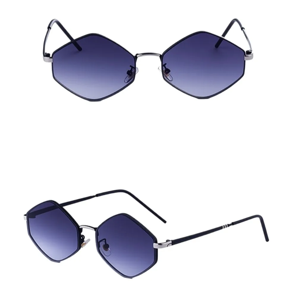 UV Protection Hexagon Polygon Sunglasses Metal Frame UV400 Sun Glasses UV Resistant Cycling Glass Y2K Shades Eyewear Outdoor