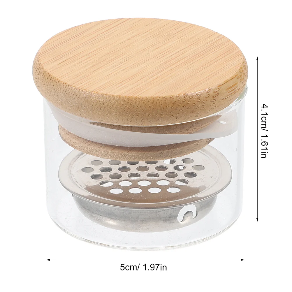 2Pcs Glass Nail Cup Manicure Nail Art Cleaning Dish Liquid Powder Mixer Durable Use Lidded Glass Bowl Nails Dish