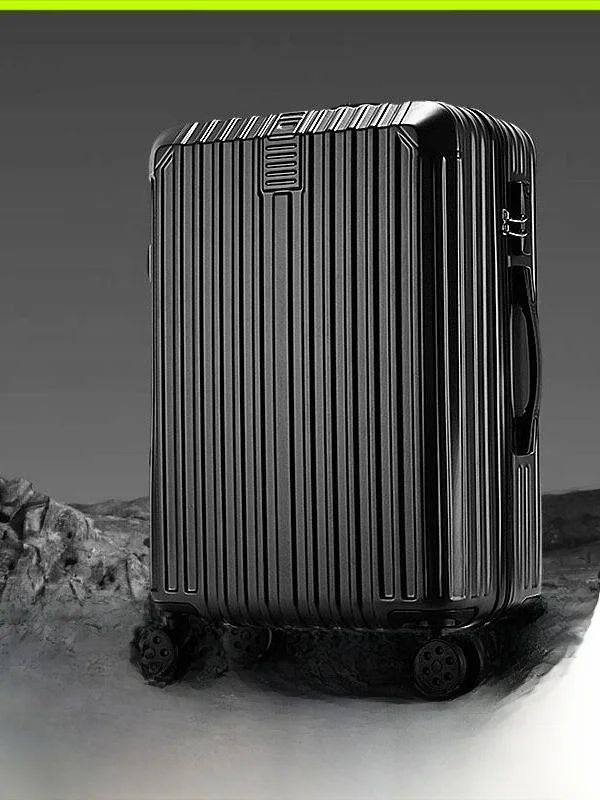 fashionable-travel-suitcase-24-inch-check-in-handbag-with-zipper-and-pull-rod-boarding-bag-women's-pure-color-pc-abs-material