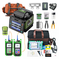 FTTH Fiber Optic Tools EX39 Fusion Splicer FTTx Welding Machine+QX50-S Fiber Optic OTDR 1310/1550nm+OPM+SM Light Source