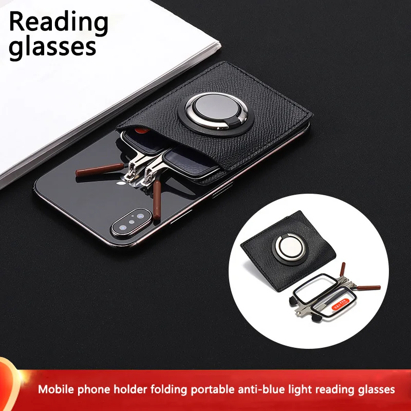 

Foldable Reading Glasses Portable For Men Metal Round Square Anti Blue Light Eyeglasses Men Presbyopia Gafas With Diopters Plus