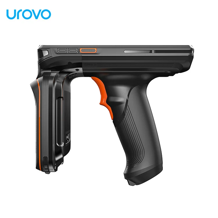 UROVO Rugged Android 9.0 5.7 Inch Barcode Scanner Portable PDA Data Terminal Inventory Handheld UHF RFID Reader 4GB/64GB 9000mAh