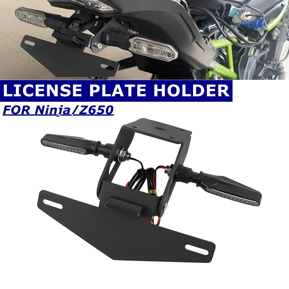 Ninja Z 650 Motorcycle Tail Tidy Eliminator Registration License Plate Holder LED Light For Kawasaki Ninja650 Z650 2017-2025