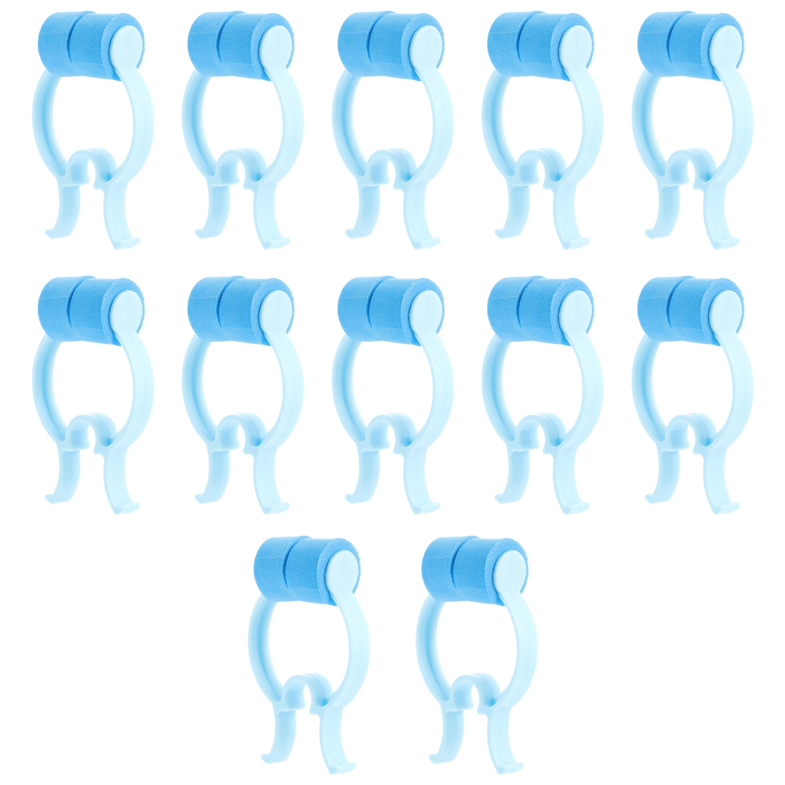 

12pcs Nasal Clip Breathing Epistaxis Care Clips Practice Light Weight Comfortable Prevent Nosebleeds Home School Sports Blue