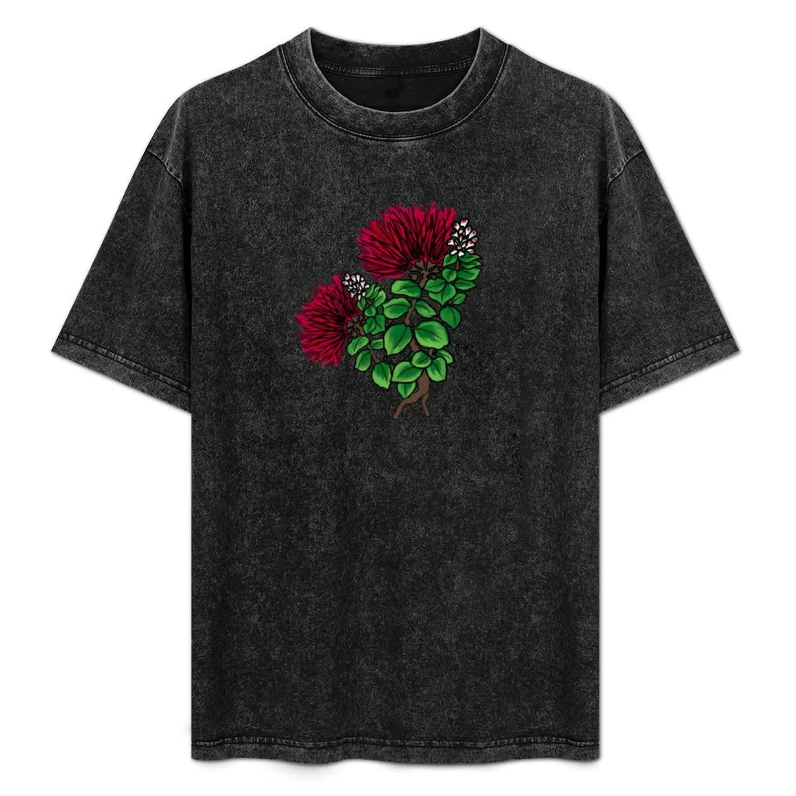 

Ohia Lehua - Hand-drawn Illustration T-Shirt street wear vintage graphic tee big and tall t shirts for men