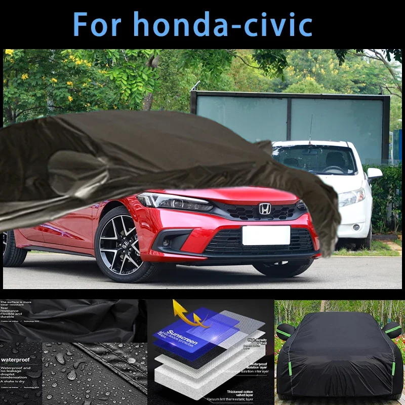 

For honda-civic Outdoor Protection Full Car Covers Snow Cover Sunshade Waterproof Dustproof Exterior Car accessories