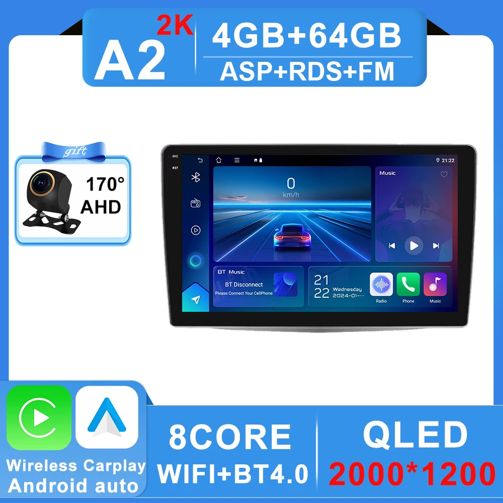 Android 16 Autoradio Stereo Voor Alfa Romeo MiTo 955 2008-2016 Auto Cireless Carplay GPS Navigatie Multimedia Video speler 2Din