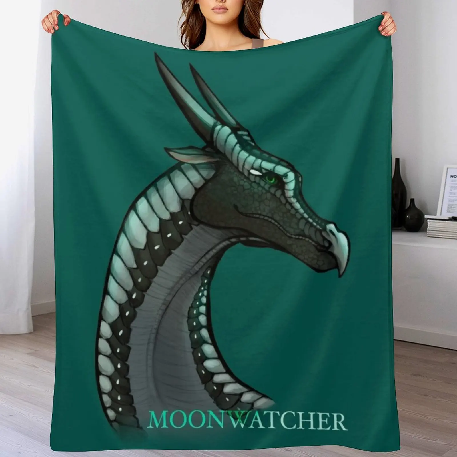 Wings of Fire - Moonwatcher Throw Blanket Bed Luxury Throw Custom Blankets