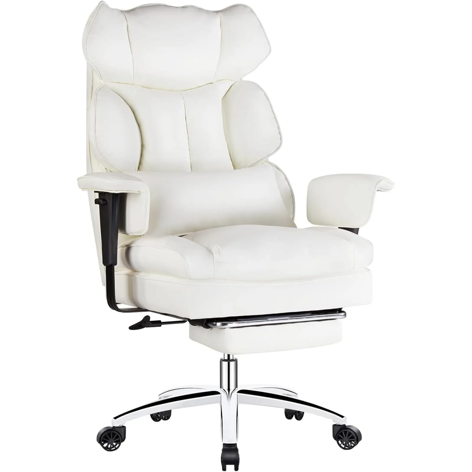 US Executive Home Office Desk Chair - Ergonomic Big and Tall High Back with Footrest & Lumbar Suppor