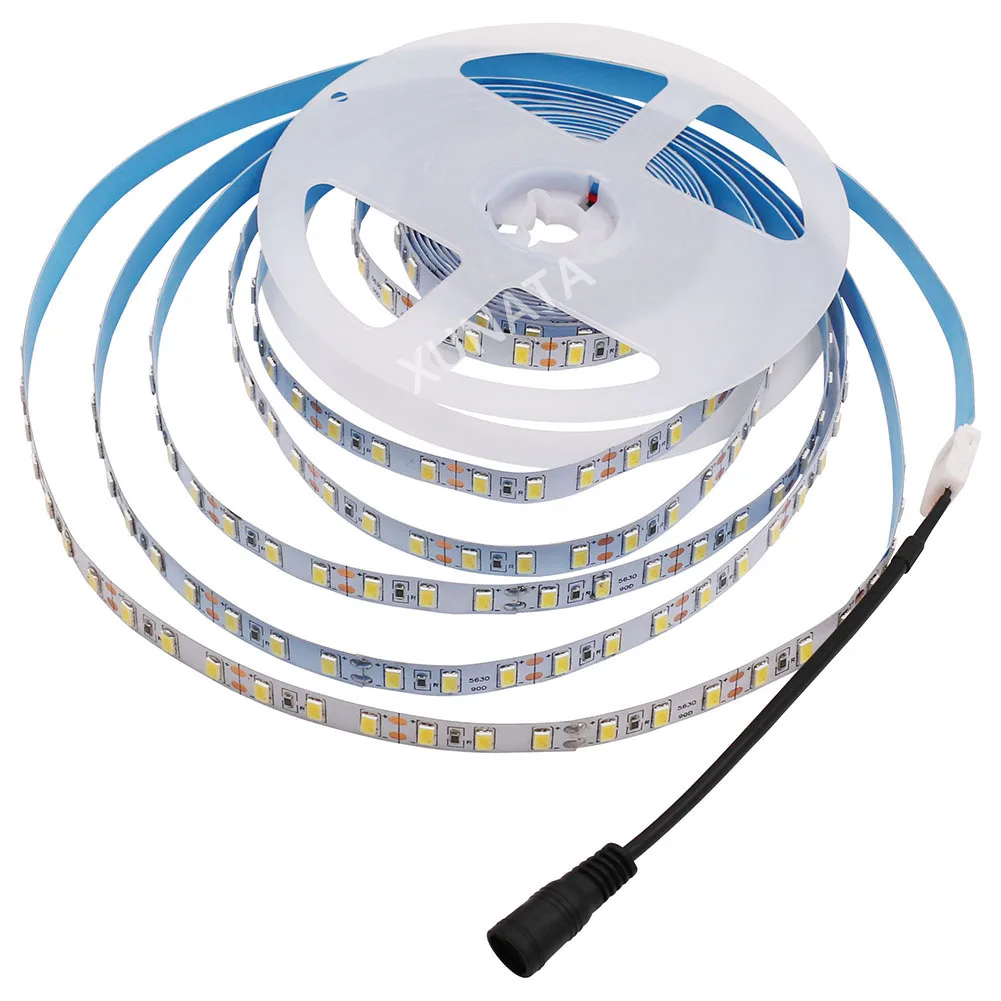 120leds/m Super bright 1M/2M/3M/4M/5M led strip SMD 5730 Flex led tape light 5630 Non waterproof warm white/Neutral white DC12V