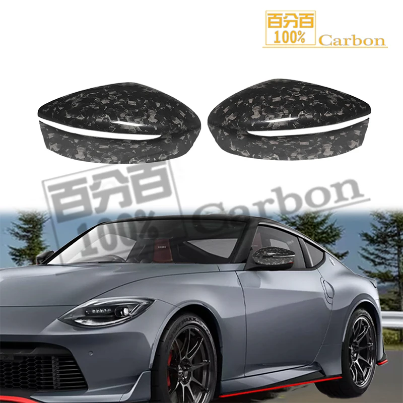 Forged Carbon Fiber Rearview Mirror Cover Mirror Caps for Nissan 400Z Fairlady Z RZ34 2022up