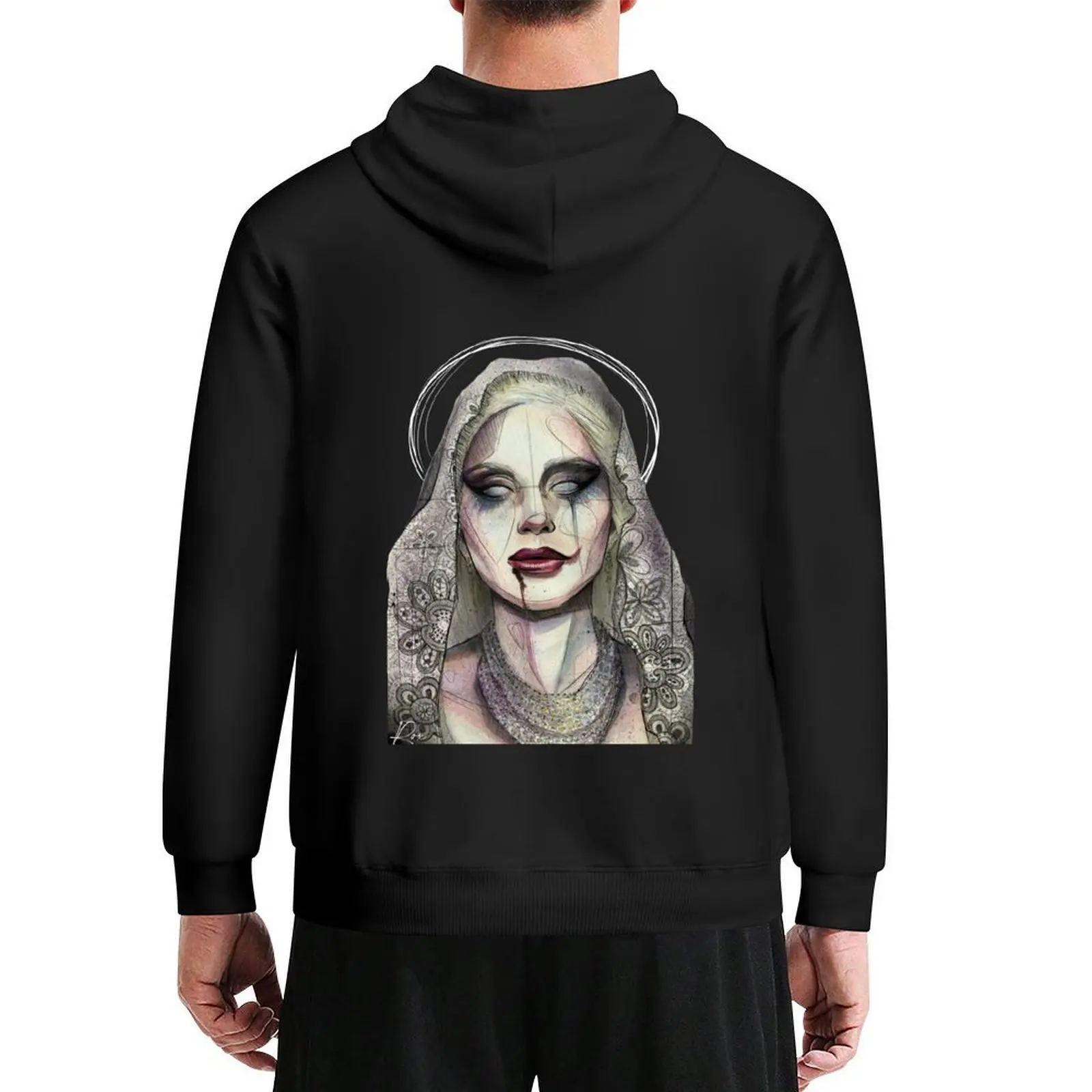

Lady Gaga horror Hoodie mens clothes japanese style male clothes clothes for men hoodie