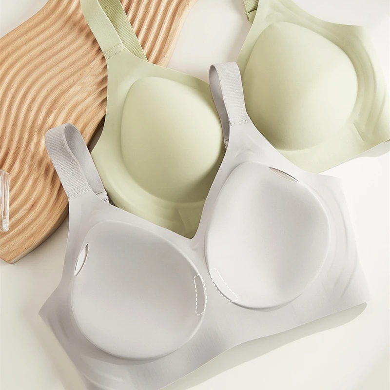 M-5XL Velká prsa a malá spodní prádlo pro ženy, tenký styl s plnými košíčky, proti povislým záhybům, podprsenka velké velikosti bez stop pro sekundární prsa - náhled 5