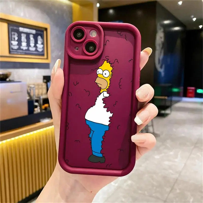 The Simpsons Disney Shockproof Case For Apple iPhone 11 14 Pro Max 15 Plus 12 13 Protective Silicone Funda TPU Phone Cover Shell