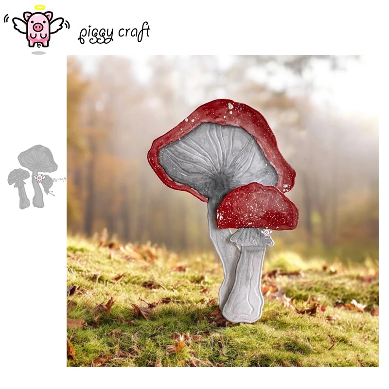 

Piggy Craft металлические штампы для резки, форма для резки грибов, улитки, украшения, скрапбукинг, нож для рукоделия, лезвие, трафареты, штампы