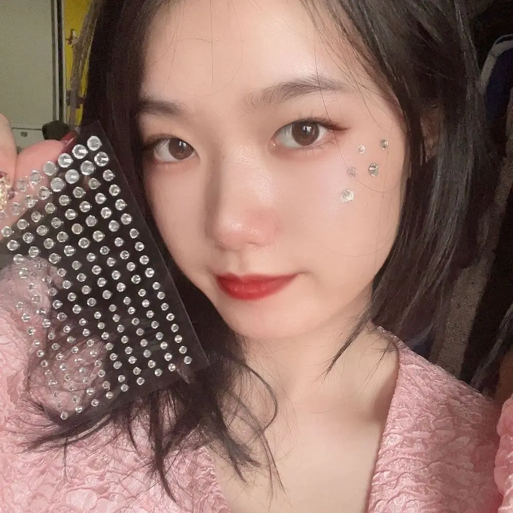 

Crystal Festival Makeup Decoration Body Colored Diamonds Face Rhinestone Stickers Eyeliner Diamond Decals Face Tattoo Stickers