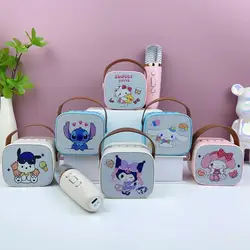 Sanrios Audio Hellokitty Kuromi Cinnamoroll śpiewający mikrofon Bluetooth bezprzewodowa domowa Ktv dla dzieci zbierająca plenerowe rozrywki