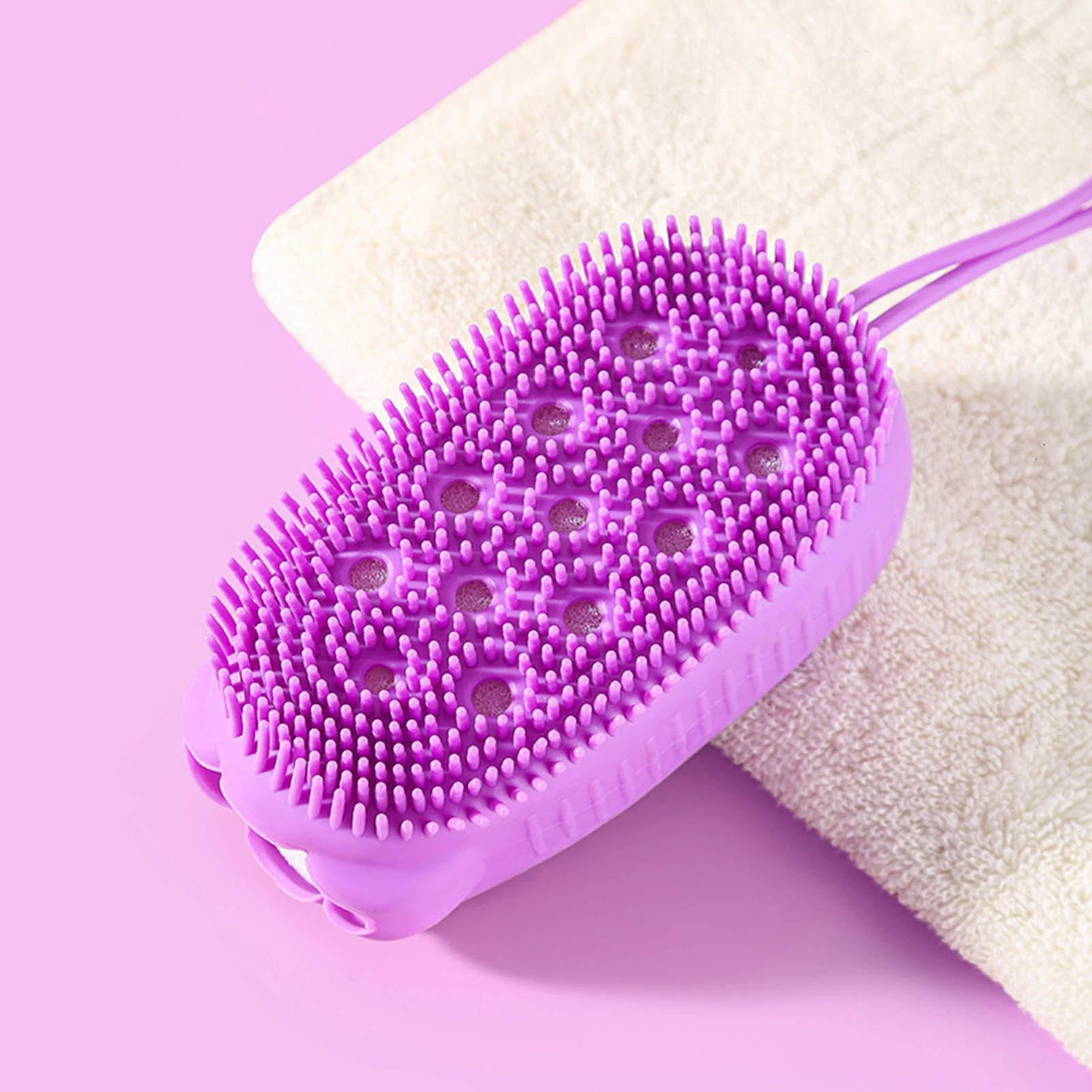 Bath Massage Shower Brush Handheld Comfortable Cleaning Skin Scrubber for Family Friend Neighbor Gift