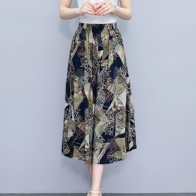 Pantalon femme pantalon femme étudiant pantalon ample pantalon décontracté dame été imprimé pantalon