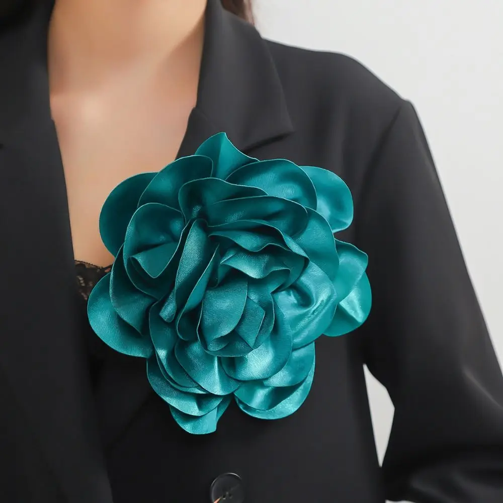 

Fashion 20CM Brooch French Large Flower Lapel Pin Satin Ornamental Pin