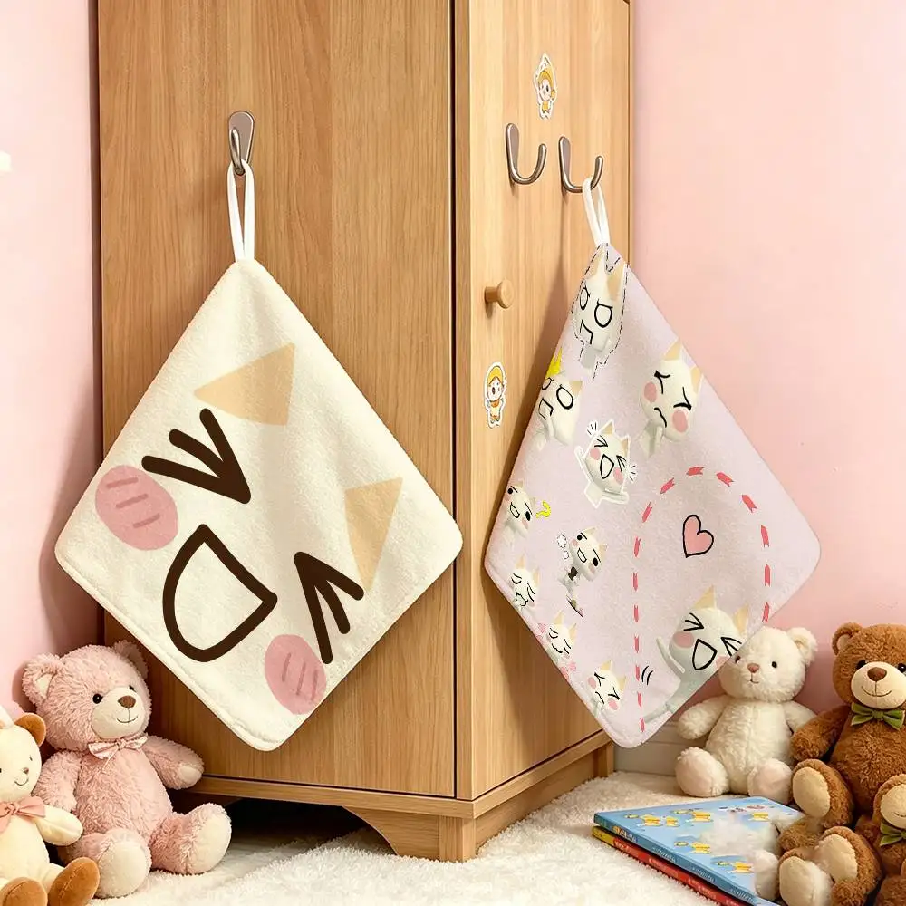 Cartoon Inoue Toro Cute   Anime Polyester Hanging Kitchen Hand Towel Durable Wear Resistant  Versatile Use Throughout Home