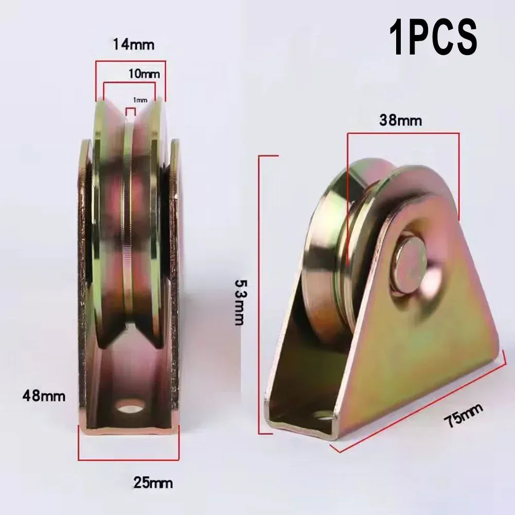 V-Groove Track Wheel 40/50mm Steel Heavy Duty Sliding Gate Roller With Bracket Outdoor Work Tools Track Pulley Hardware - view 3
