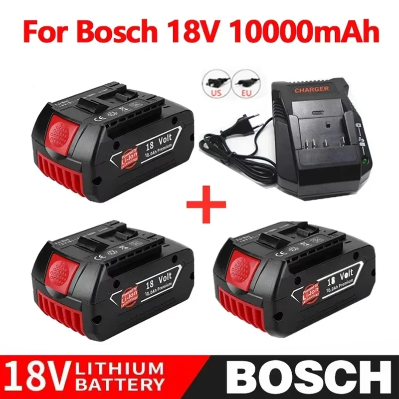 NEW Original 18V 10.0Ah Rechargeable Lithium Ion Battery for Bosch 18V 10000mAh  Backup Battery Portable Replacement BAT609