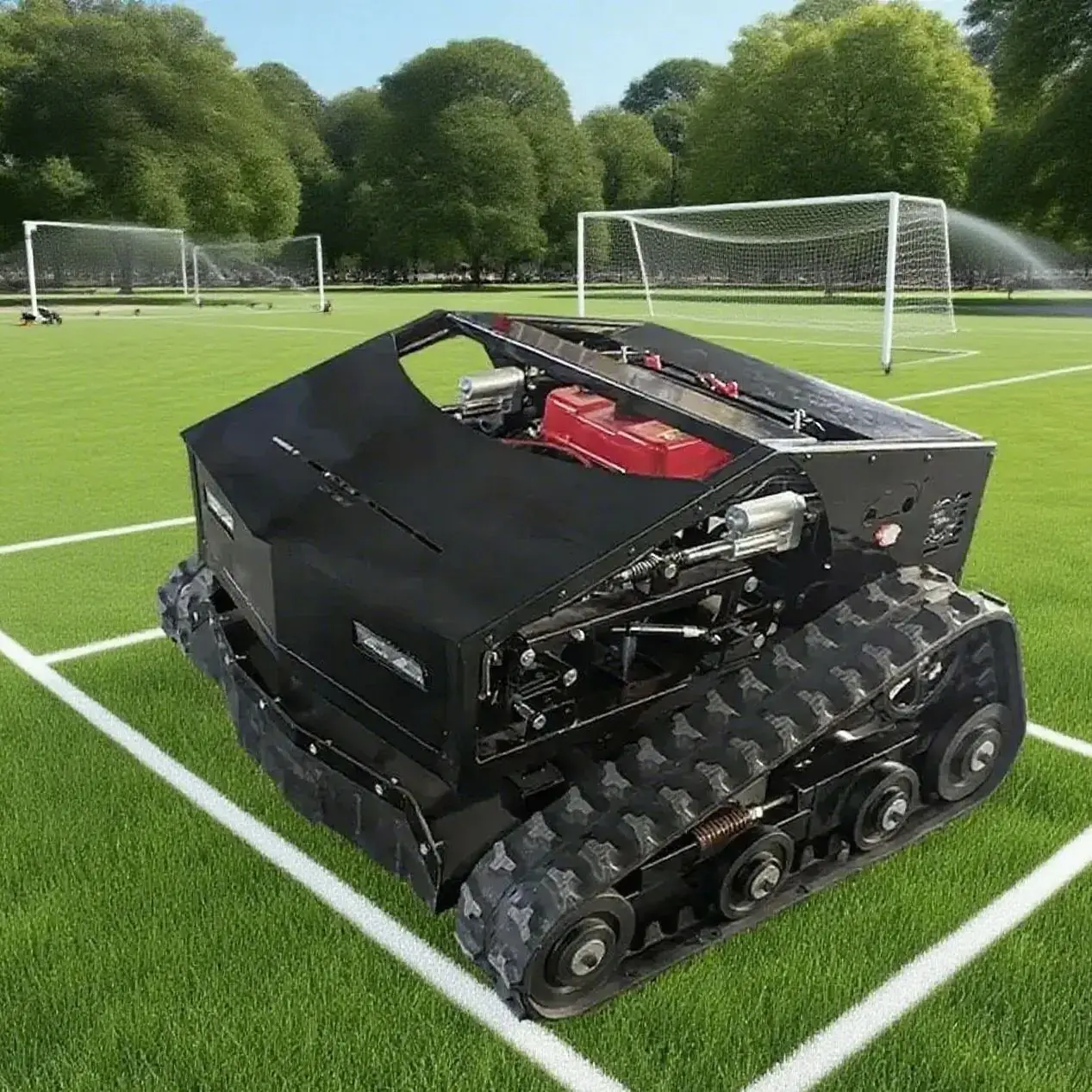 

Wholesale CE lawn mower tracked brush cutter remote-controlled weed control machine convenient and fast