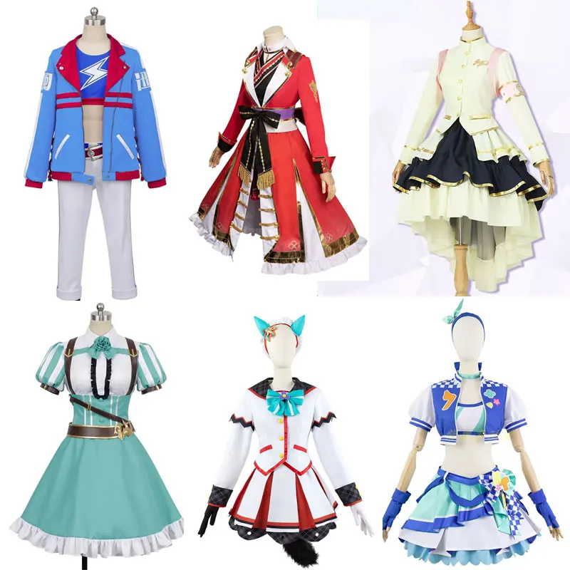 

Anime Tamamo Cross Cosplay Hokko Tarumae Uniform Rice Shower Special Week Halloween Oguri Cap King Halo Outfit Mens Costume