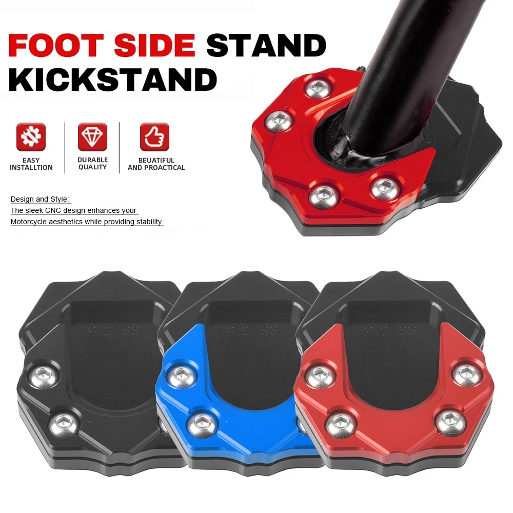 

For GTV 250 125 GTS 125ie 300ie 300 125 Super Sport Touring ABS Motorcycle Side Stand Enlarger Kickstand Enlarge Plate Pad