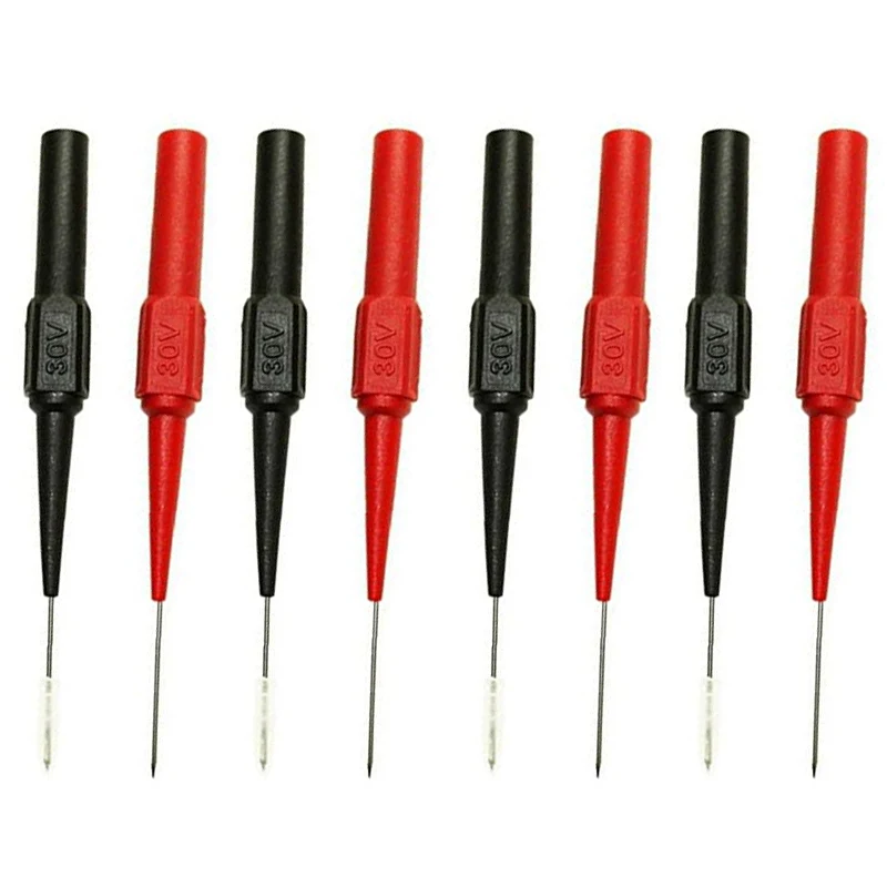 1-8Pcs Diagnostic Tools Multimeter Test Lead Extention Back Piercing Needle Tip Probes Autotools Automotive Kit Machine 0.7MM