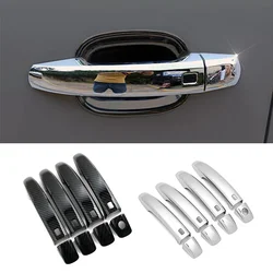 For Audi Q3 Q5 A4 B8 2009 2015 Accessories Car Exterior Chrome Refit Carbon Door Handle Cover Trim Garnish Sticker Anti Scratch