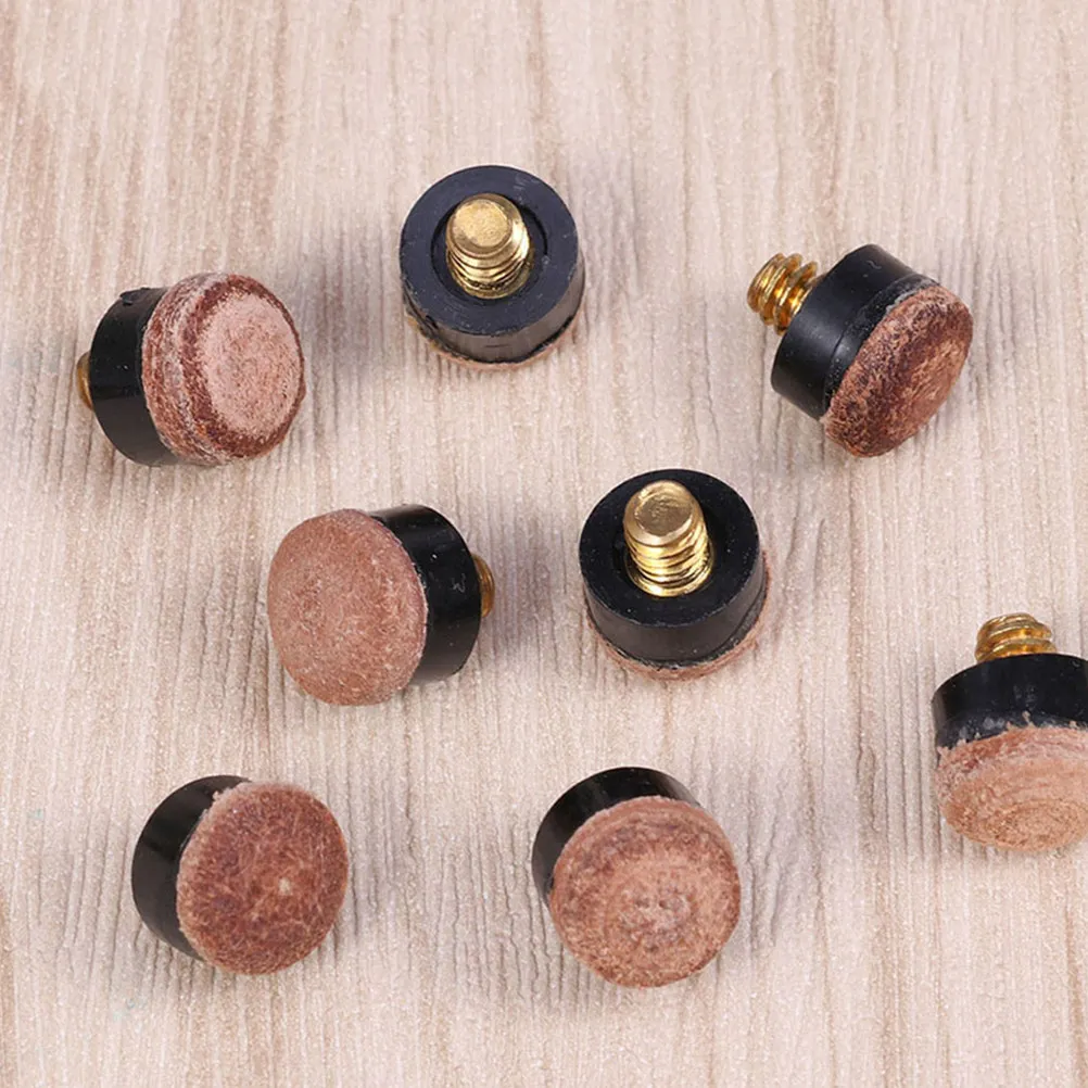 

40Pcs Billiard Pool Cue Tips Screw on Replacement Kit for Cue Stick Control Accessory Parts Pool Stick Tips
