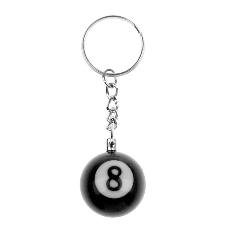 

32 Pcs Billiard Pool Keychain Snooker Table Ball Key Ring Gift Lucky NO.8 Keychain 25Mm