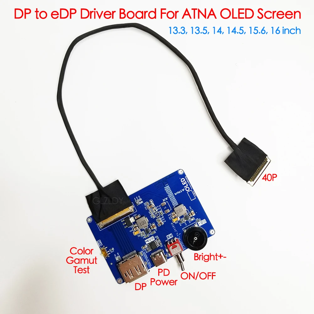 

DP To EDP Driver Board LED Screen Driver 2K 4K 60HZ 120HZ 240HZ Portable Display Laptop 40PIN 30PIN EDP Cable For Samsung OLED