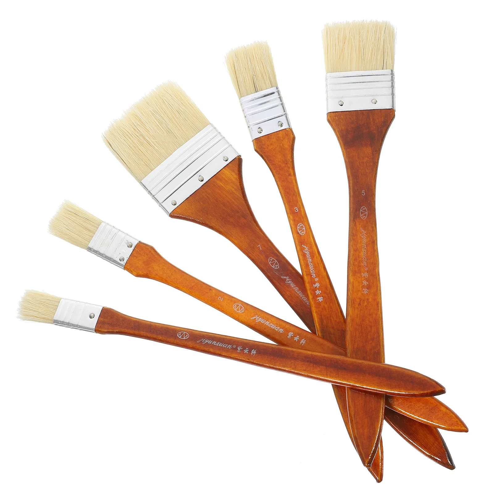 

Набор из 5 кистей для масляной живописи с деревянными ручками, прецизионные художественные кисти для акрила, холста, акварели, масляной живописи