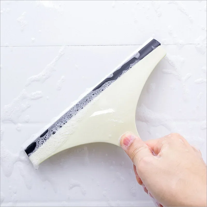 Glass Scraper Tool Cleaner Shower Car Window Squeegee with Silicone Blade Mirror Cleaning Brush Kitchen Bathroom Accessories