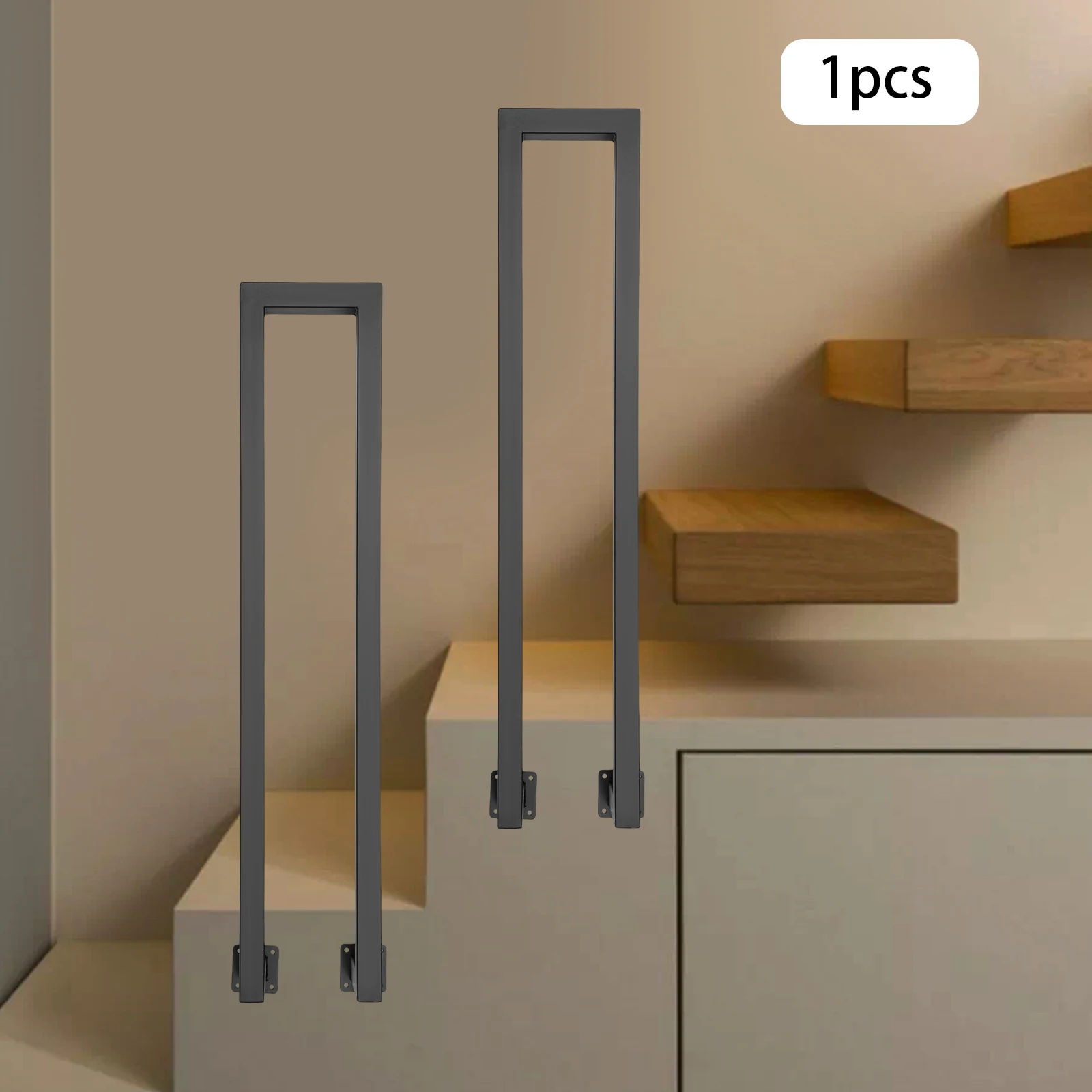 85*20 سنتيمتر n على شكل الجانب جبل درابزين الدرج ، الحديد داخلي وخارجي درابزين اليد ، درابزين الزخرفية السوداء الحديثة #5