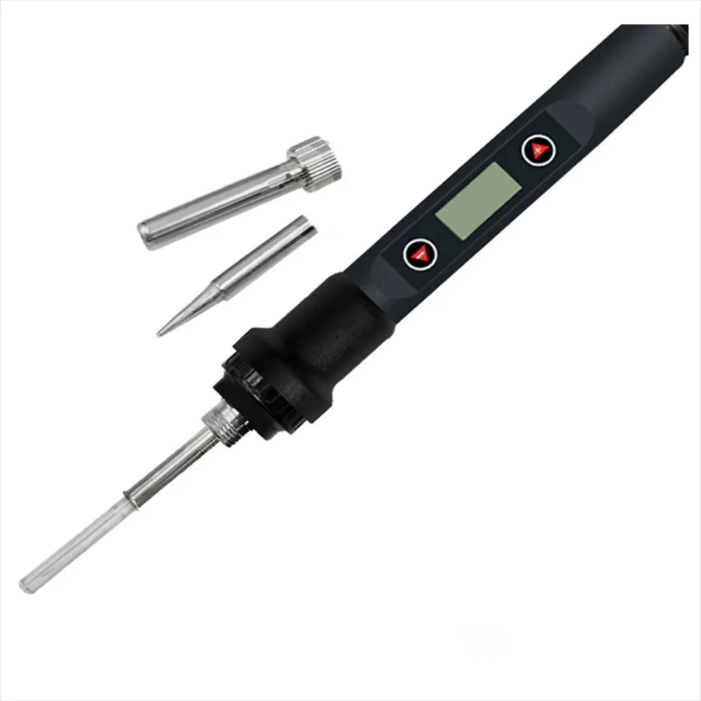 LCD Digital Adjustable Temperature 80W Soldering Iron Electric Welding Tools Solder Wire Tweezers Hand image 3