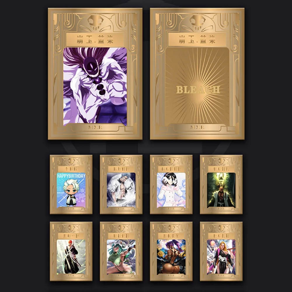 Bleach Collection Cards Booster Box Japanese Anime Crystal Gilding Process Character Portrait Card Series Peripherals Child Gift