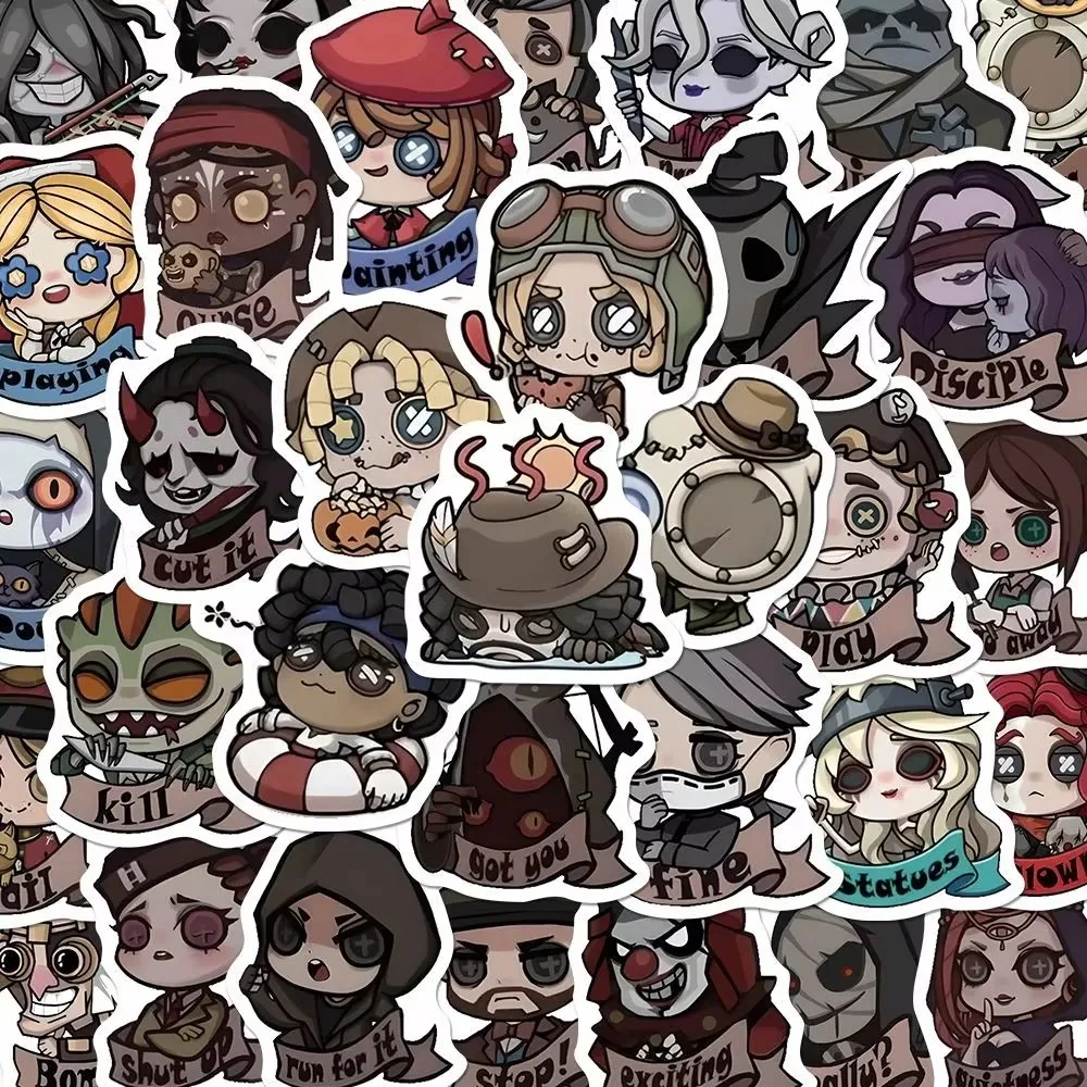 65Pcs Identity V Cute Q-version Stickers for DIY Laptop Phone Motorcycle Bike Car Kawaii Cartoon Fifth Personality Decals