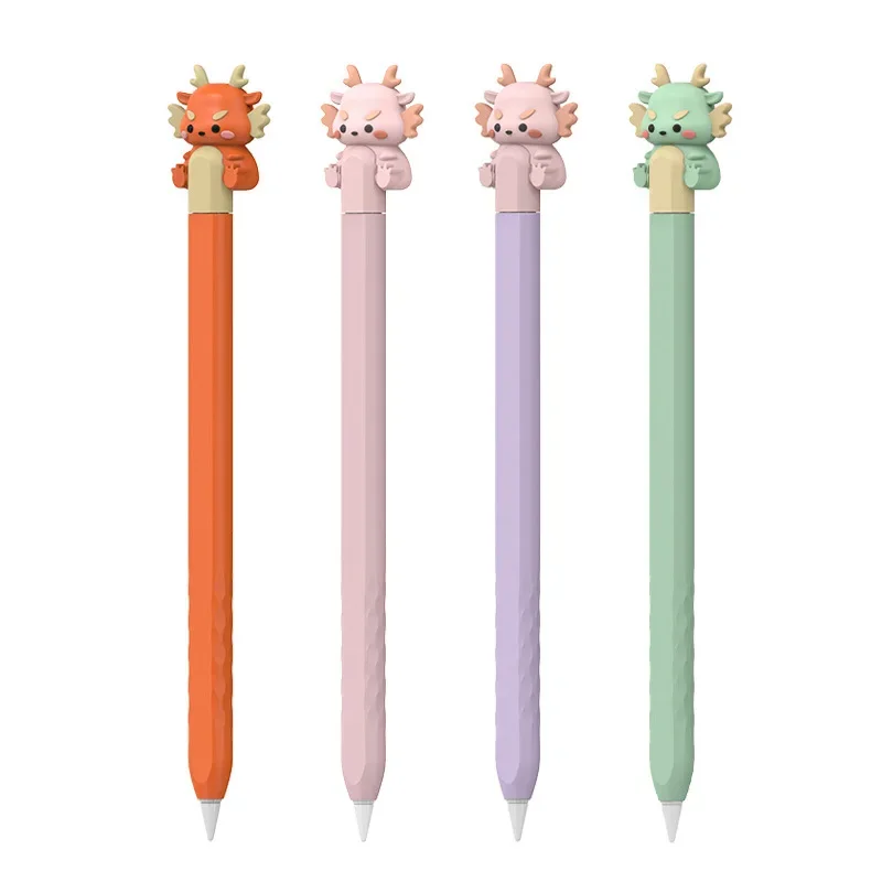 Cartoon Dragon Silicone Pen Case For iPad Pencil Pro Case Stylus Protective Cover Anti-fall Cover for Apple Pencil 1/2/3