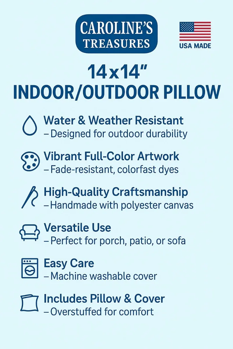 Adorável almofada decorativa de Papai Noel Irish Setter – Almofada de destaque interna e externa de 14 x 14 polegadas para sofá-cama e pátio