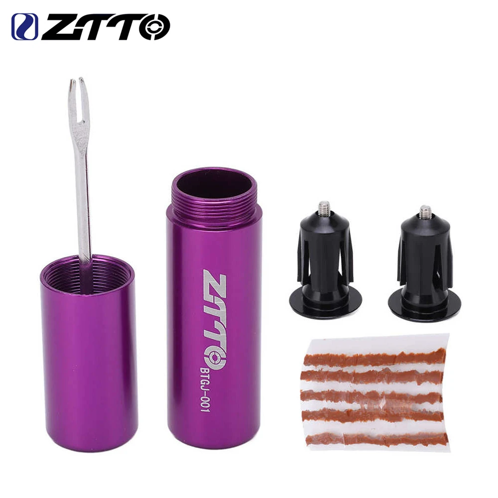 ZTTO Bar End Tool Components Integrated Bicycle Tubeless Tire Fast Repair Kit for MTB Road Bikes