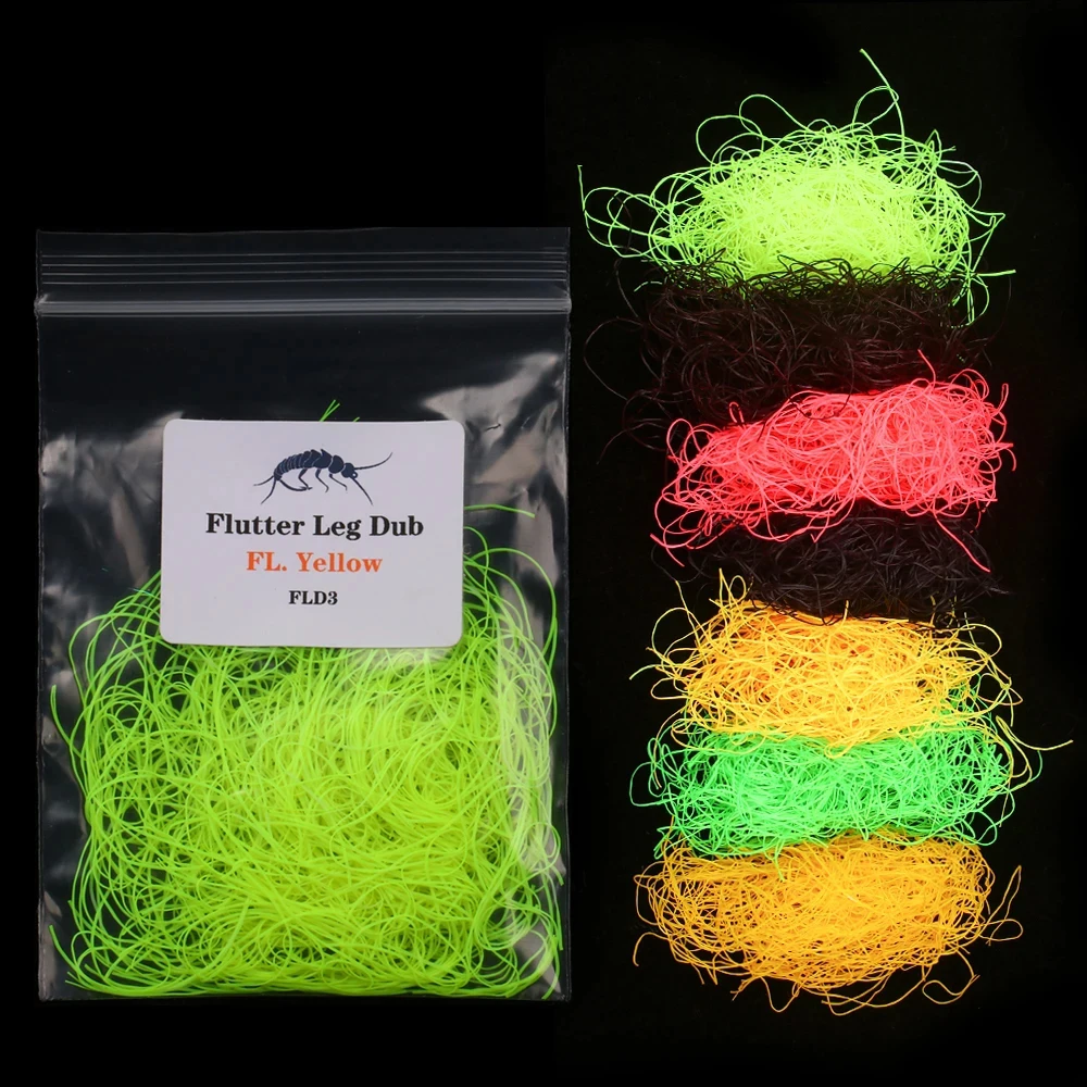 2g/Packung Silikon-Flügelbeine zum Fliegenbinden, Dub-Material, Gummibeine zum Binden von Steinfliegen, Nymphen, Fliegenbeinen, Forellenköder